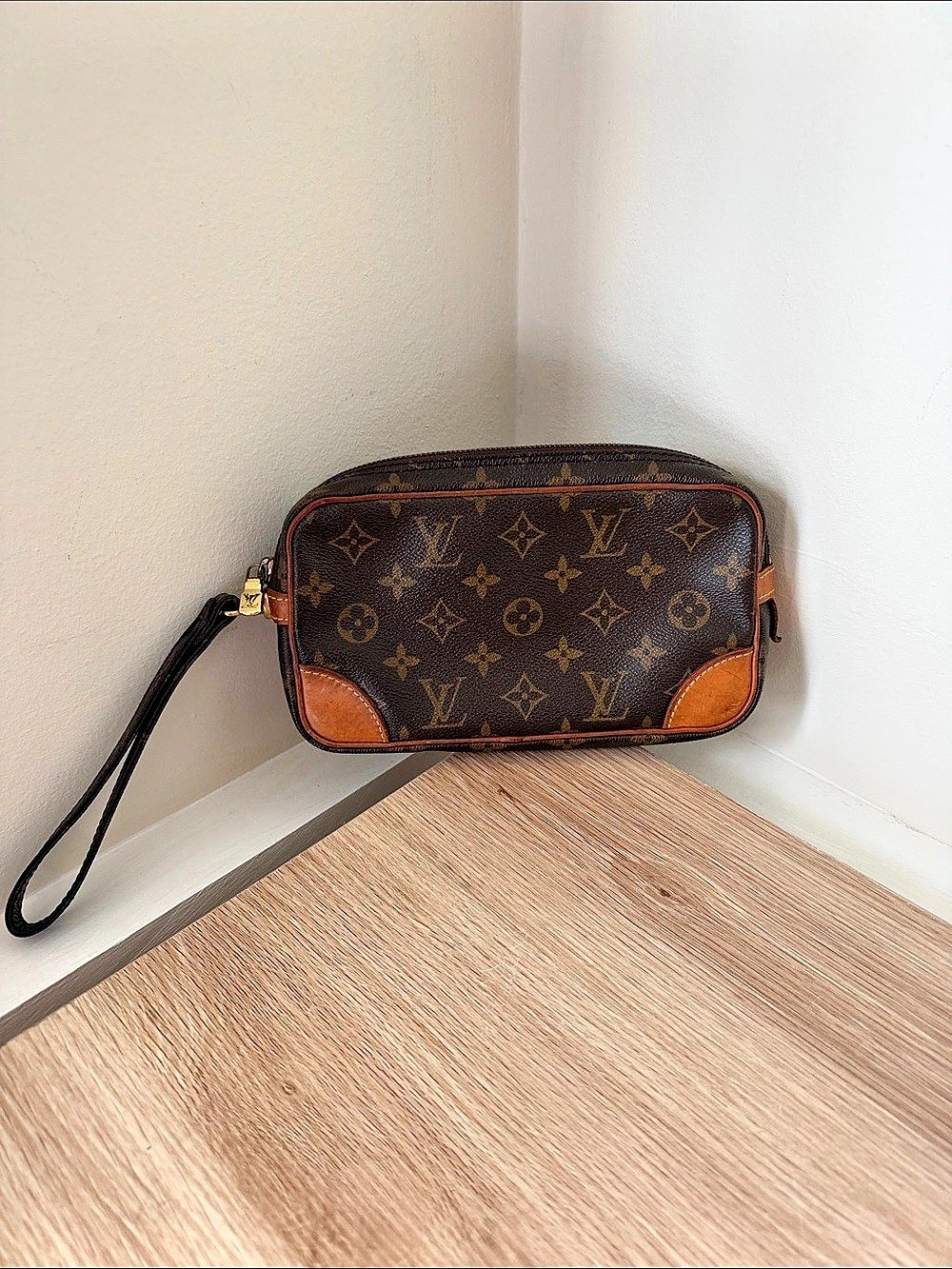 Louis Vuitton Orsay Clutch Wristlet in Brown